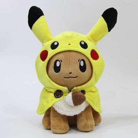 Pokemon Pocket Animals Pikachu Cosplay Eevee Plush Stuffed Dolls ...