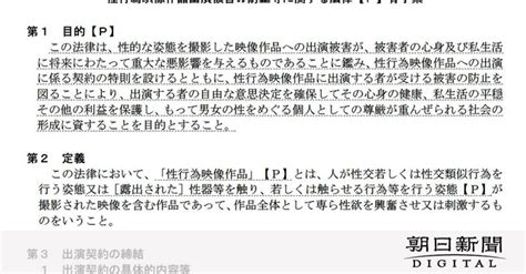 「1年間は無条件で契約解除」 Av出演被害対策で与党が新法骨子案 こぼれ落ちる子どもたち ：朝日新聞デジタル