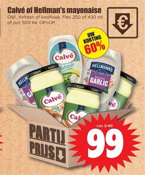 Calve Of Hellmann S Mayonaise Aanbieding Bij Dirk