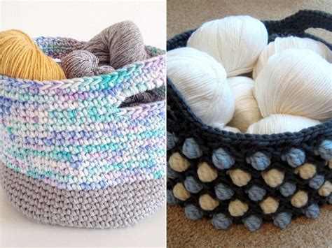 Bulky Yarn Basket Ideas Free Crochet Patterns