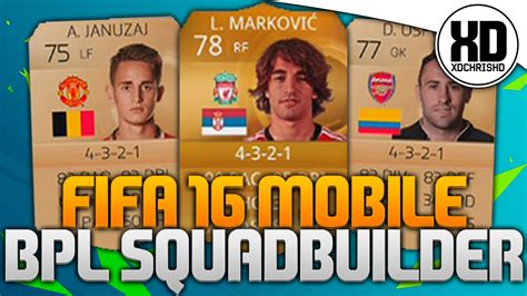 Fifa Mobile Best Squad So Far Full Bpl Squadbuilder W A Rare