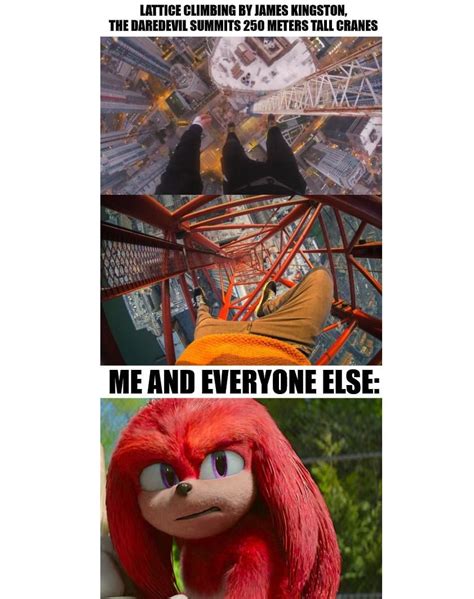 Sonic the Hedgehog, Knuckles Meme Template : r/latticeclimbing