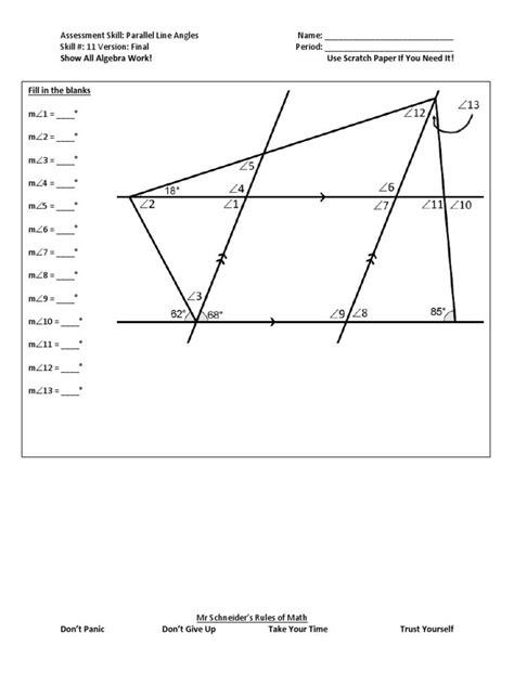 Solving Angles In Transversals