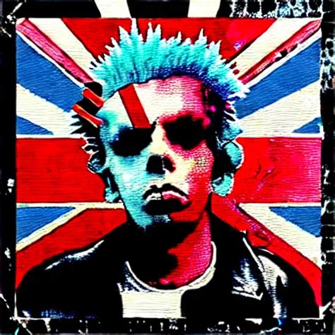 Krea Painting On A Badge Punks Not Dead Exploited Clash