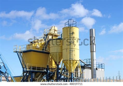 Cement Factory Machinery Blue Sky Stock Photo 48019711 Shutterstock