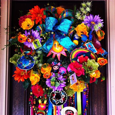 Fiesta Wreath #2 Mexican Party Theme, Mexican Decor, Mexican Art, Deco