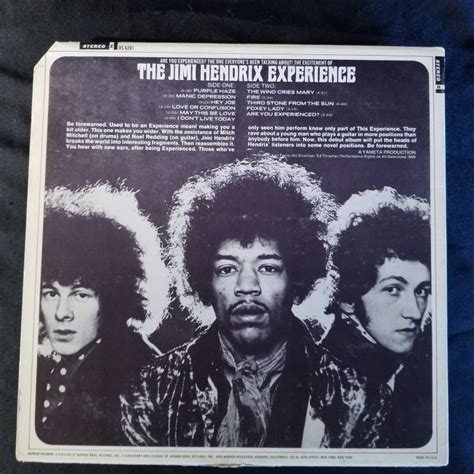 Jimi Hendrix Are You Experienced Lp Ex 1967 Orig Tri Color Press