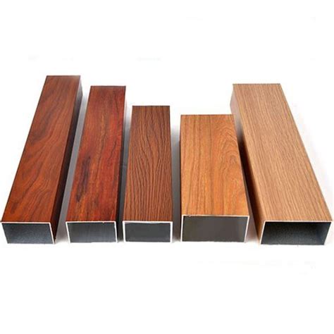 Wood Grain Powder Coated Aluminium Profile Wood Color Finish Aluminium