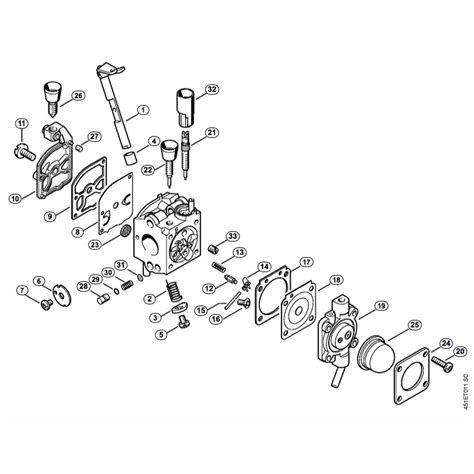 Stihl Bg 55 Blower Bg55 Parts Diagram Carburetor C1q S64