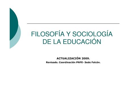 Calaméo FilosofÍa Y SociologÍa De La EducaciÓn