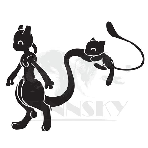 Mewtwo And Mew Svg Etsy