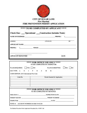 Fillable Online Permit Application City Of Sugar Land Civicplus Fax