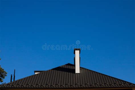 Roof Metal Sheets. Modern Types of Roofing Materials Stock Photo ...