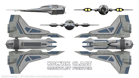 Kom'rk Class Gauntlet Fighter - Schematics by Ravendeviant on DeviantArt