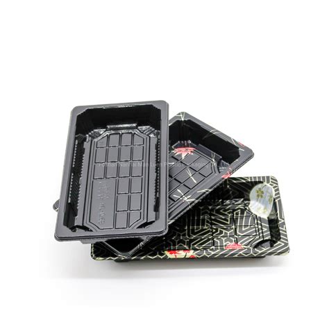 Black Takeaway Plastic Disposable Blister Restaurant Take Away Food