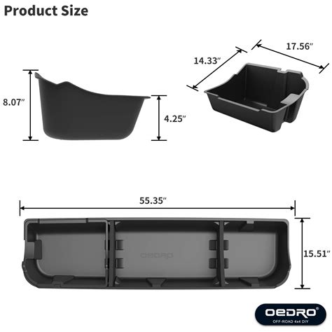 Buy Oedro Upgraded Rear Under Seat Storage Box Compatible With 2009 2014 Ford F150 Supercrew Cab