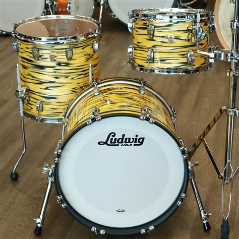 Ludwig Classic Maple Jazzette 3pc Shell Pack 121418 Lemon Oyster