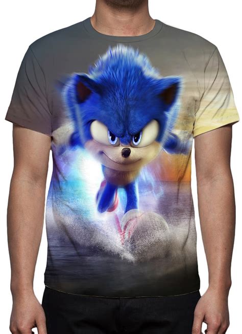 Camiseta Filme Sonic Estampa Total Elo