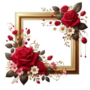 Beautiful Colorful Rose Flower Frame Flowers Flower Rose Flower PNG