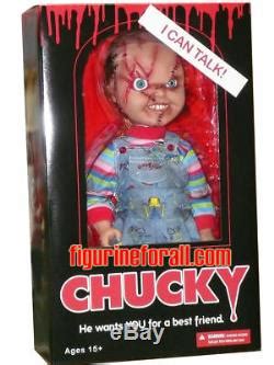 CHILD'S PLAY SCARRED TALKING CHUCKY 15 MEGA DOLL Bride Good guy Mezco scars