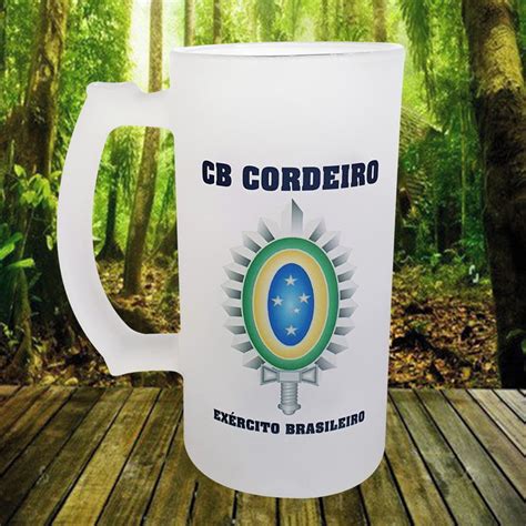 Caneca Vidro Chopp Cerveja Personalizado Exército Brasileiro