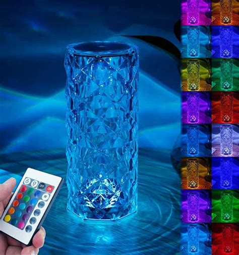 Led Crystal Lamp Rose Crystal Diamond Table Lamp Acrylic Touch