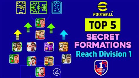 Top 5 Secret Formations To Reach Division 1 In EFootball 2023 Mobile