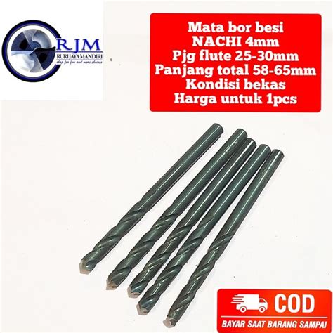 Jual Twist Drill Mata Bor Besi Bor Nachi 4mm Hss Bukan Endmill Carbide