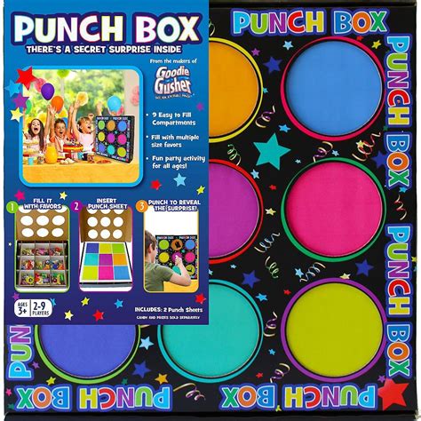 Goodie Gusher 9 Hole Punch Box Pinata Image 2 Holiday Party Supplies