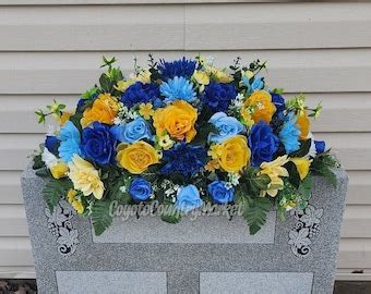 Shades Of Yellow Bunny Spring Cemetery Headstone Saddle Grave Headstone