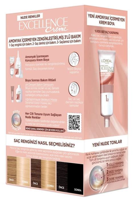 L Oreal Paris Excellence Creme Nude Renkler Saç Boyası