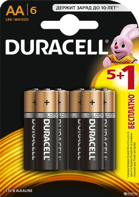 Батарейки Duracell Aa Lr6 Mn1500 Basic 6 шт 81485014 фото отзывы