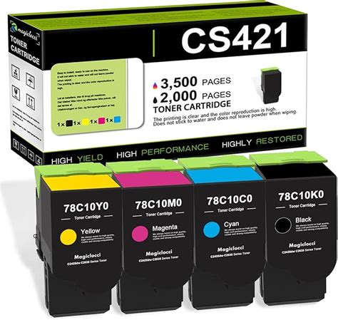 Amazon 78C10K0 78C10C0 78C10M0 78C10Y0 Toner Cartridges 4Pack