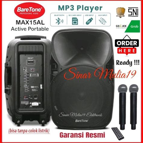 Jual Speaker Portable Aktif 15 Inch Baretone Max15al Max 15al 15