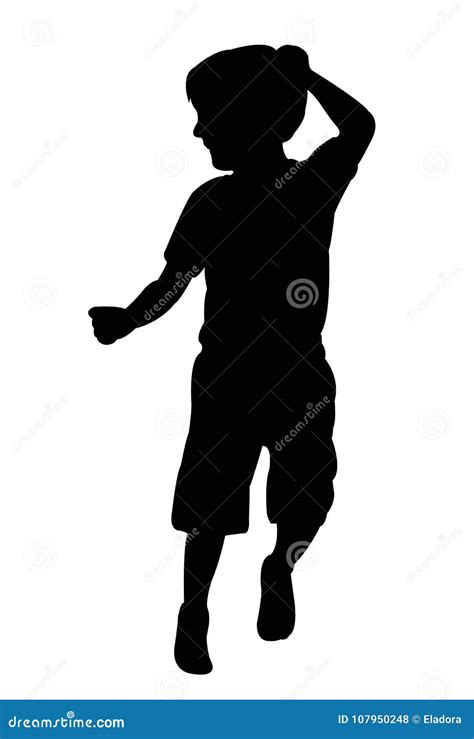 A boy body, silhouette stock illustration. Illustration of silhouette - 107950248