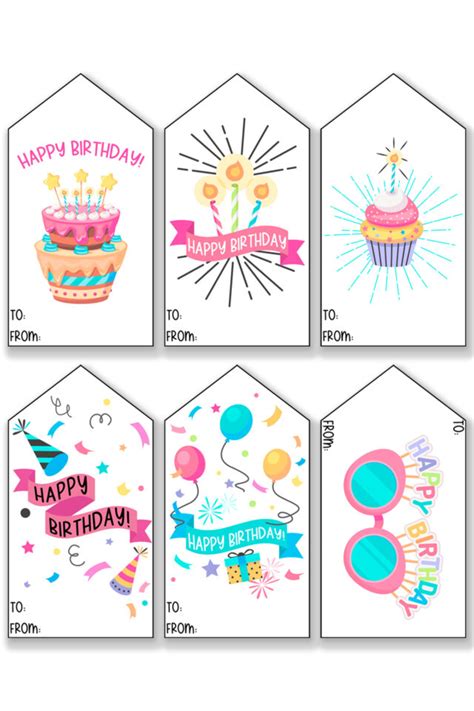 Birthday Tags Printable Set Simple 2 Mom Envy