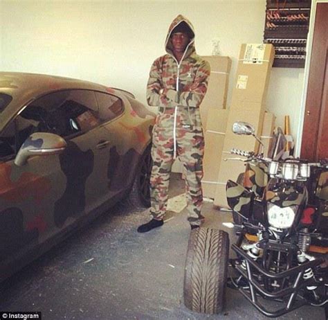 Mario Balotelli wearing his camo OnePiece from Intro | Intro Clothing