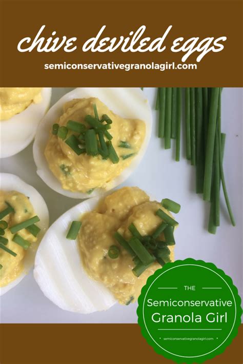 Chive Deviled Eggs - The Semiconservative Granola Girl