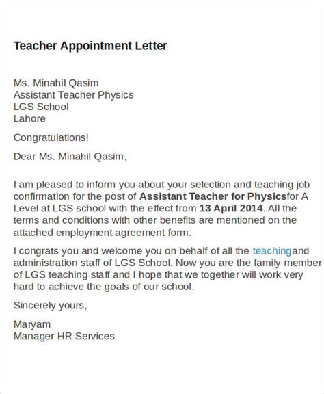 Application Letter For Teacher Application Letter For Teacher Job For