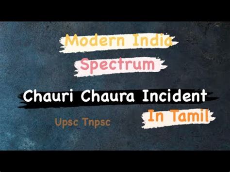 Modern India Spectrum Chauri Chaura Incident Chapter Part