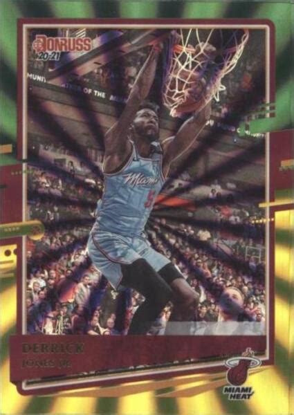 2020 21 Panini Donruss Green Yellow Laser 102 Derrick Jones Jr