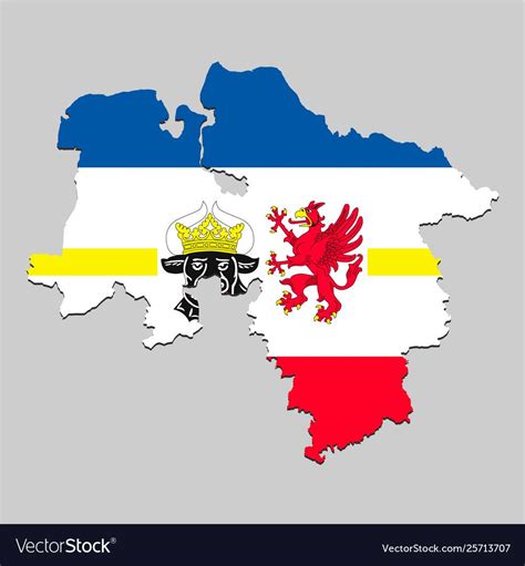 Map with national flag of Lower Saxony. vector image. | National flag ...