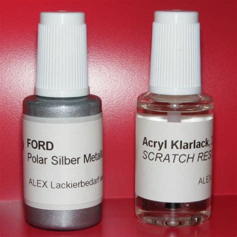 Lackstift Ford Polar Silber Metallic Klarlack X Ml Pinselflasche Ebay