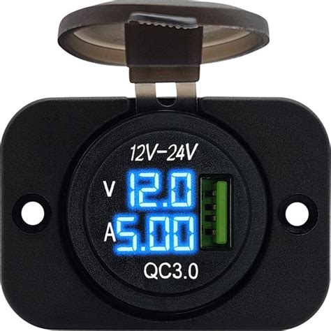 Proride V Usb Stopcontact Inbouw Met Voltmeter Remeter Qc