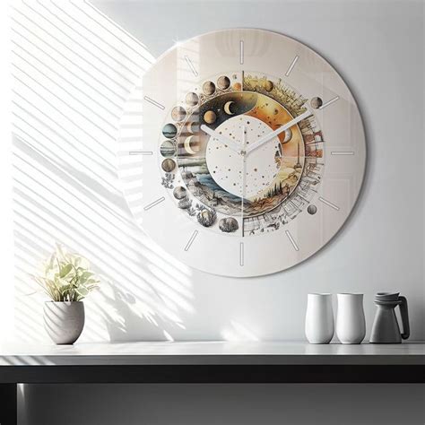 Decortapis Horloge Murale En Verre Horloge Ronde Cm Horloge