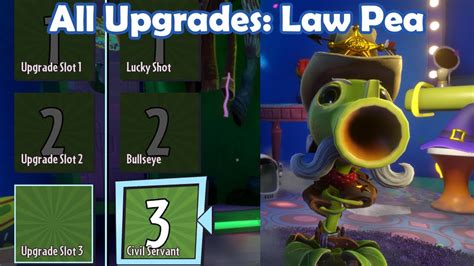 All Upgrades Law Pea Loads Of Variants Pvz Gw Mod Youtube