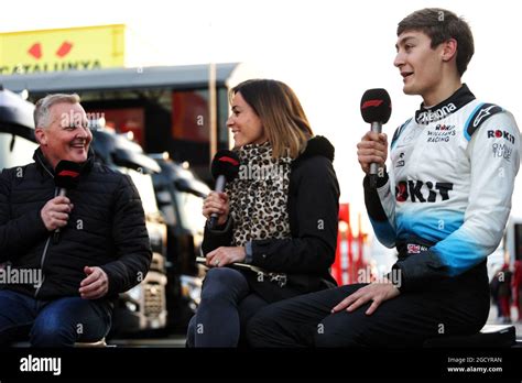 L To R Johnny Herbert Gbr Sky Sports F Presenter With Natalie