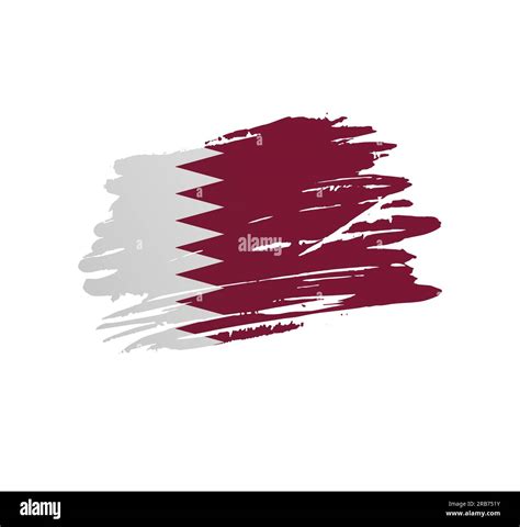 Qatar Flag Nation Vector Country Flag Trextured In Grunge Scratchy