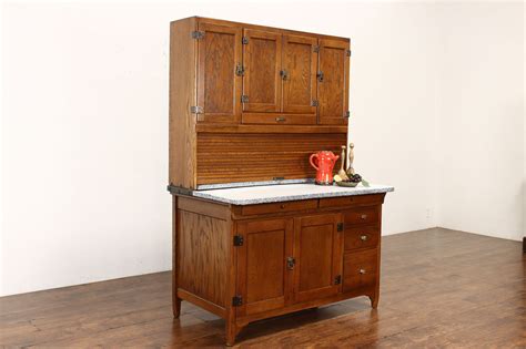 Farmhouse Antique Oak Kitchen Pantry Cupboard Hoosier Cabinet Sellers