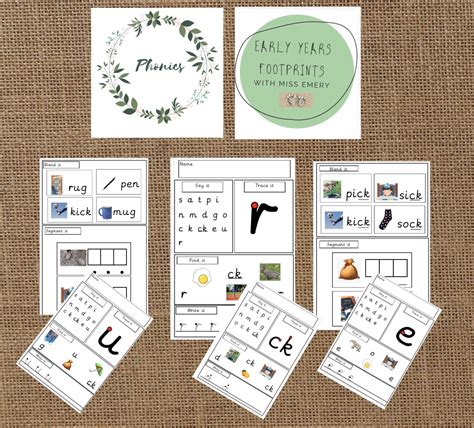 Phase Ck E U R Activity Sheets Teaching Resources